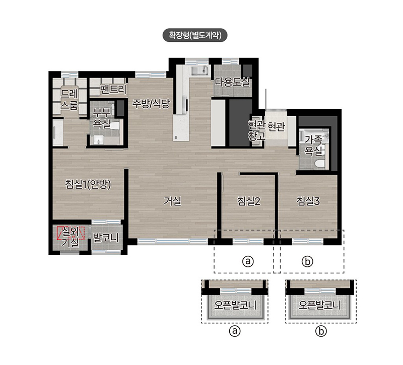 84C평면도(확장형) 이미지